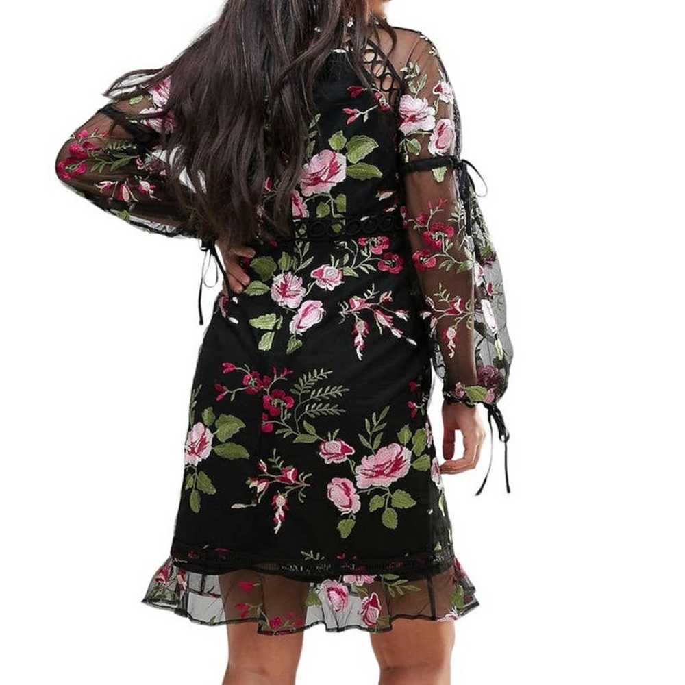 Asos Maternity Rose Embroidered Shift Floral Dress - image 2