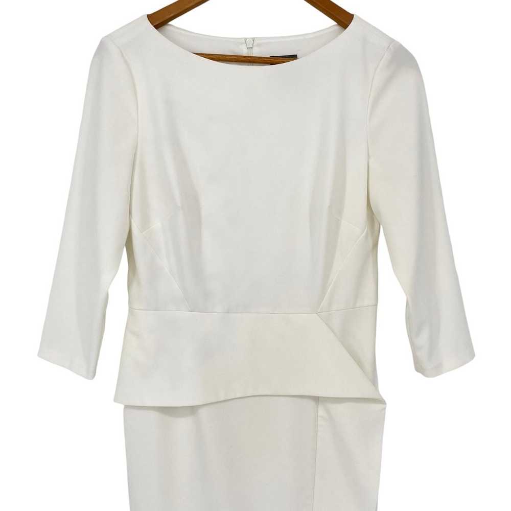 VINCE CAMUTO White Peplum Three Quarter Sleeve Kn… - image 3