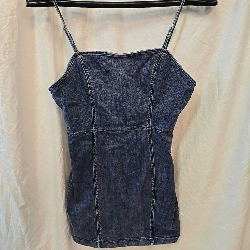 Iris VTG Denim Bodycon 90s silhouette Y2K spaghet… - image 1