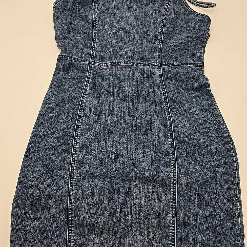 Iris VTG Denim Bodycon 90s silhouette Y2K spaghet… - image 3