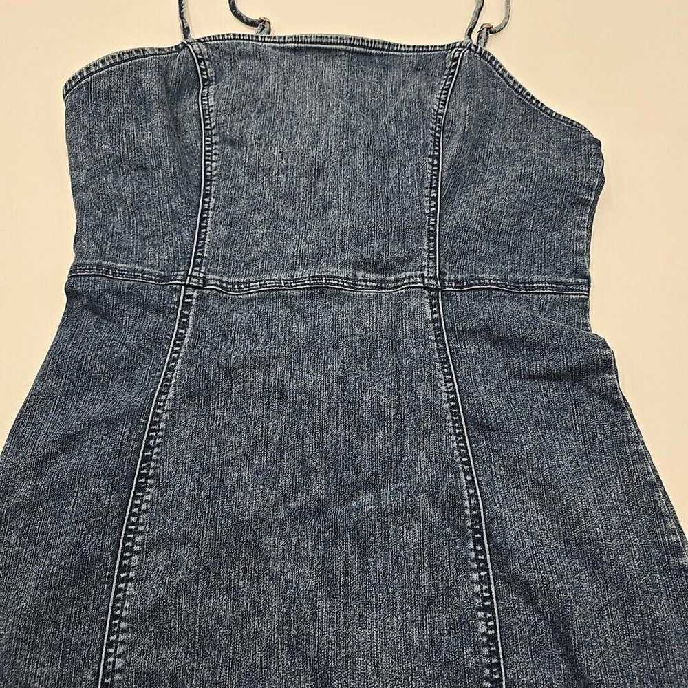 Iris VTG Denim Bodycon 90s silhouette Y2K spaghet… - image 6