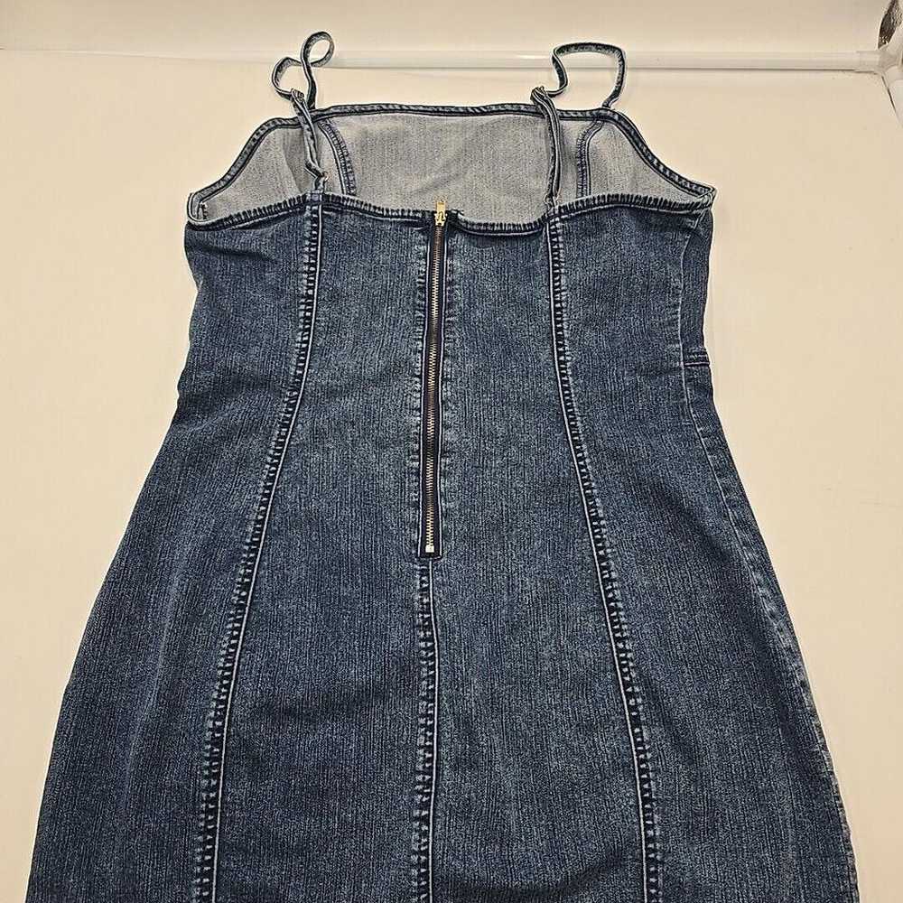 Iris VTG Denim Bodycon 90s silhouette Y2K spaghet… - image 8