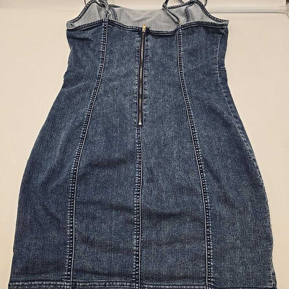 Iris VTG Denim Bodycon 90s silhouette Y2K spaghet… - image 9