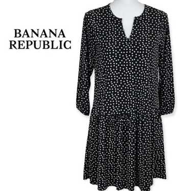 Banana Republic Drop Gathered Waist Black & White… - image 1