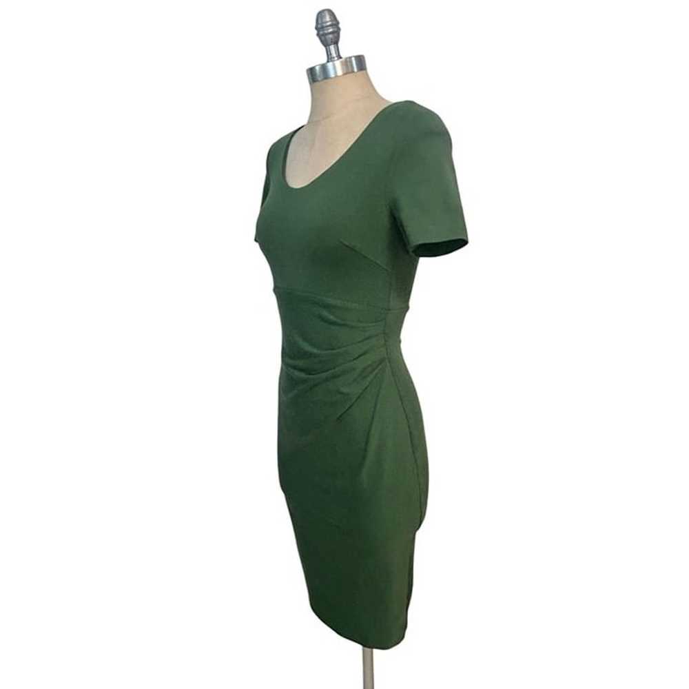 Boden Green Short Sleeve Bodycon Dress With Ruche… - image 2