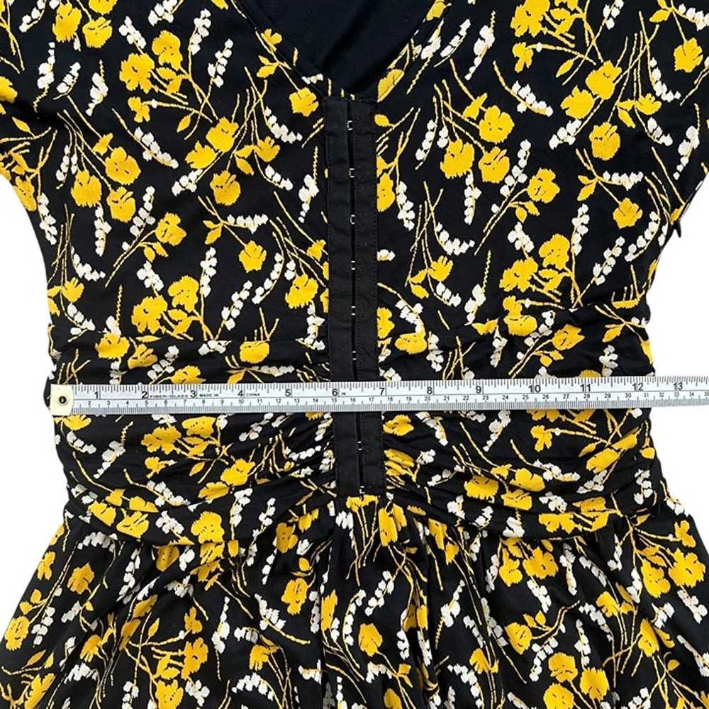 Maeve Anthropologie Floral V Neck Midi Dress Blac… - image 11