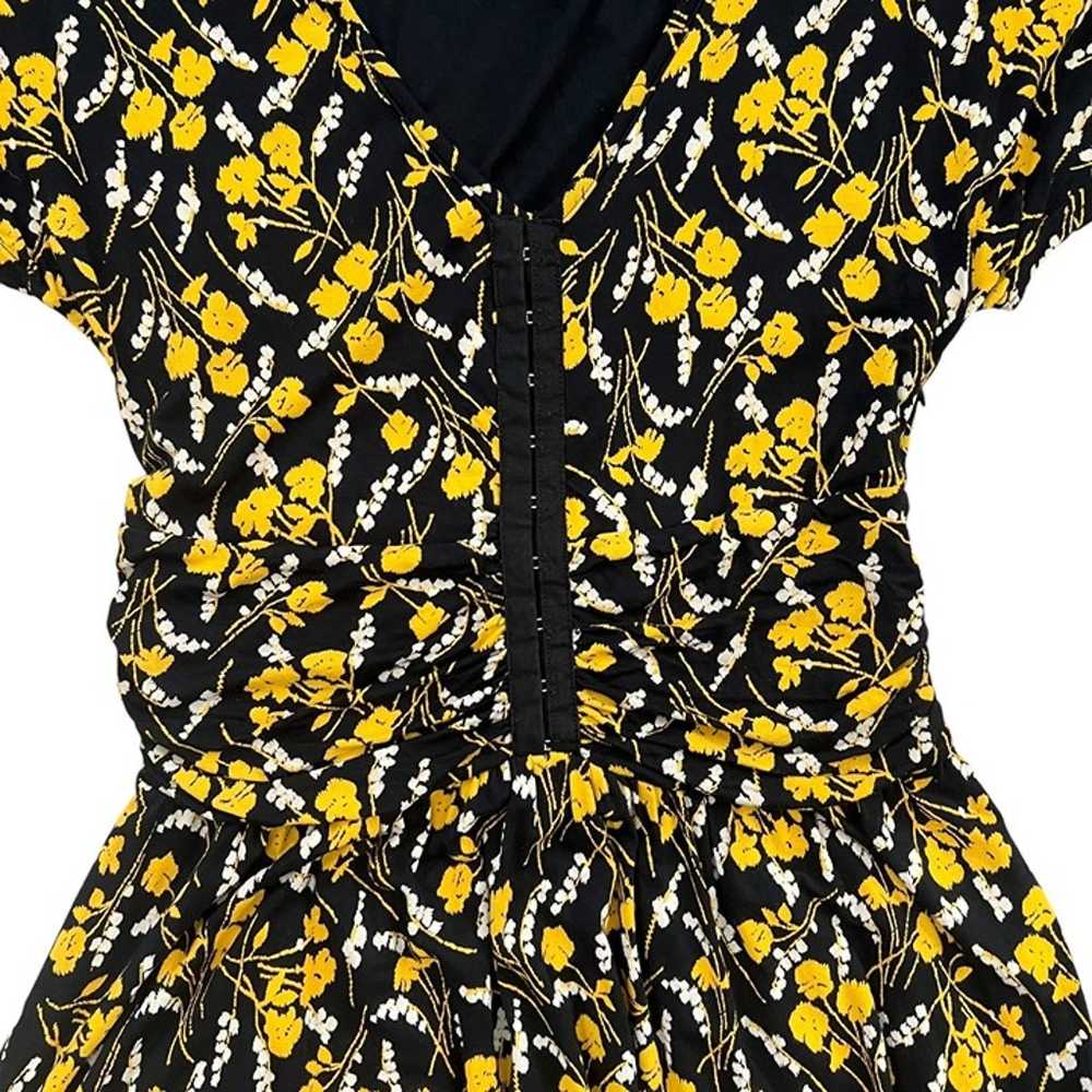 Maeve Anthropologie Floral V Neck Midi Dress Blac… - image 4