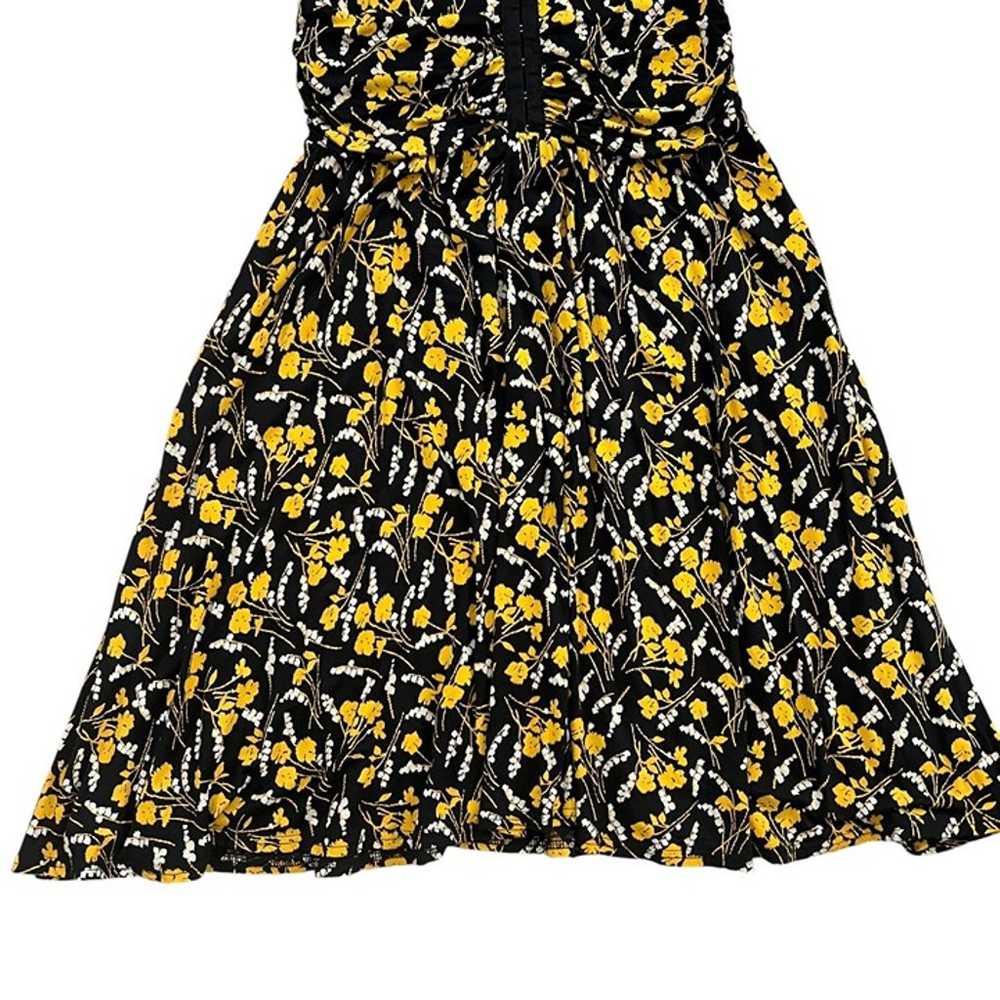 Maeve Anthropologie Floral V Neck Midi Dress Blac… - image 5