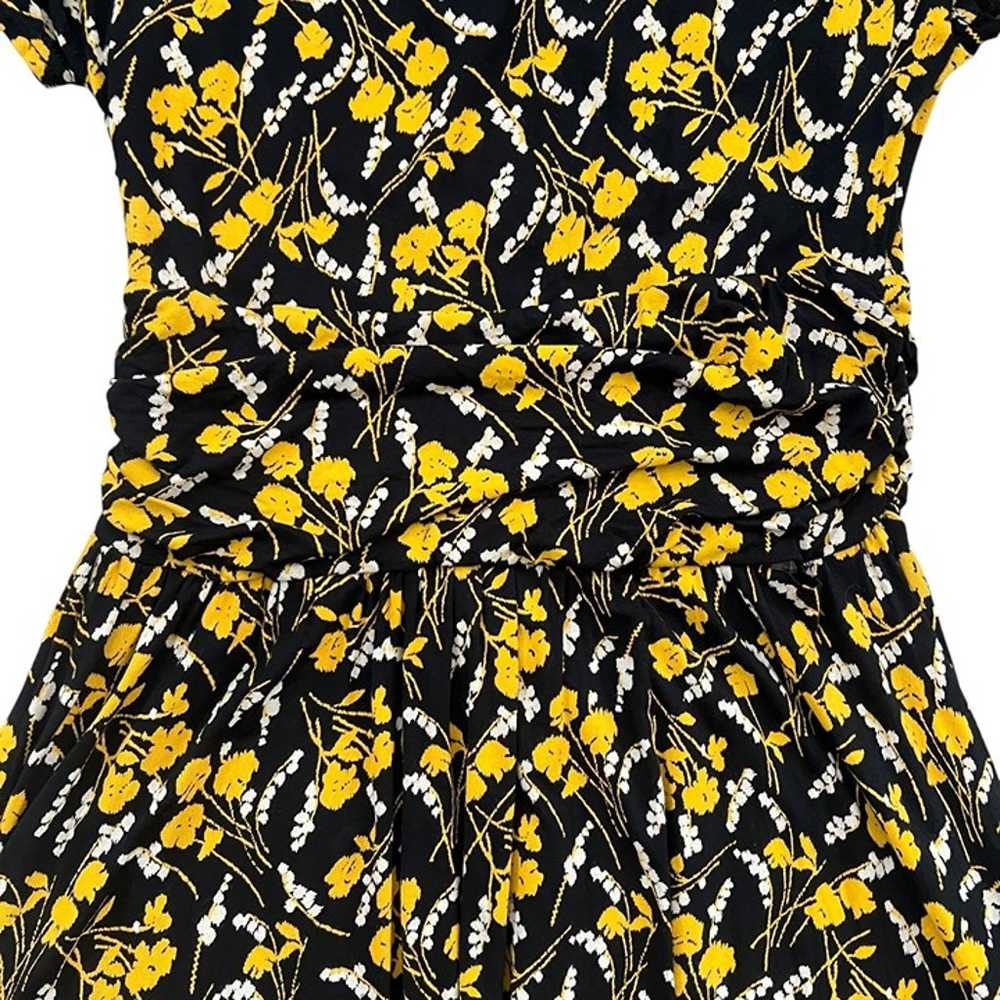 Maeve Anthropologie Floral V Neck Midi Dress Blac… - image 6