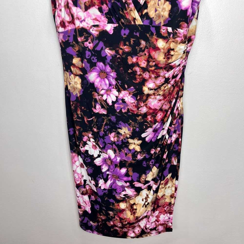 Ralph Lauren Colorful Purple Pink Floral Faux Wra… - image 3