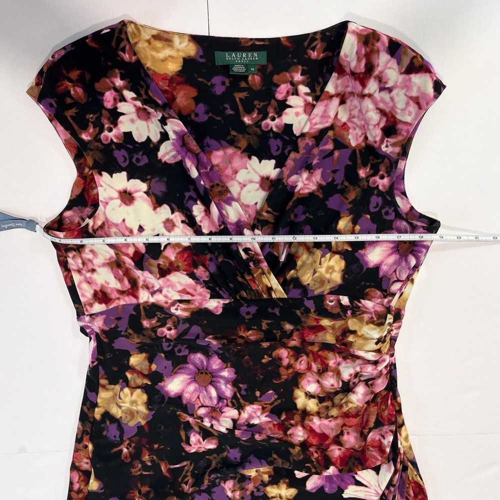 Ralph Lauren Colorful Purple Pink Floral Faux Wra… - image 7