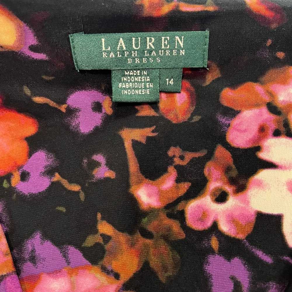 Ralph Lauren Colorful Purple Pink Floral Faux Wra… - image 9