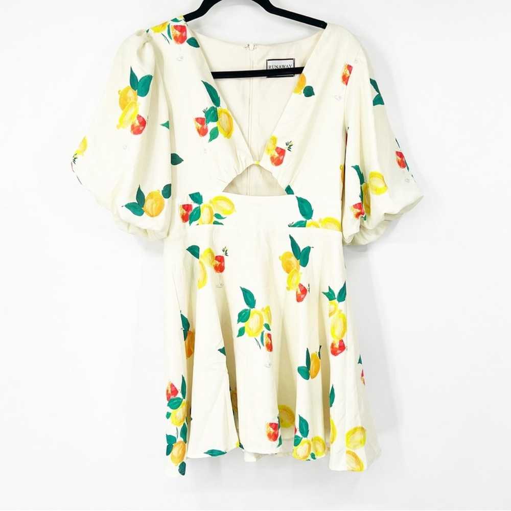 Runaway Mikaela Mini Dress in Lemon & Drink Print - image 2