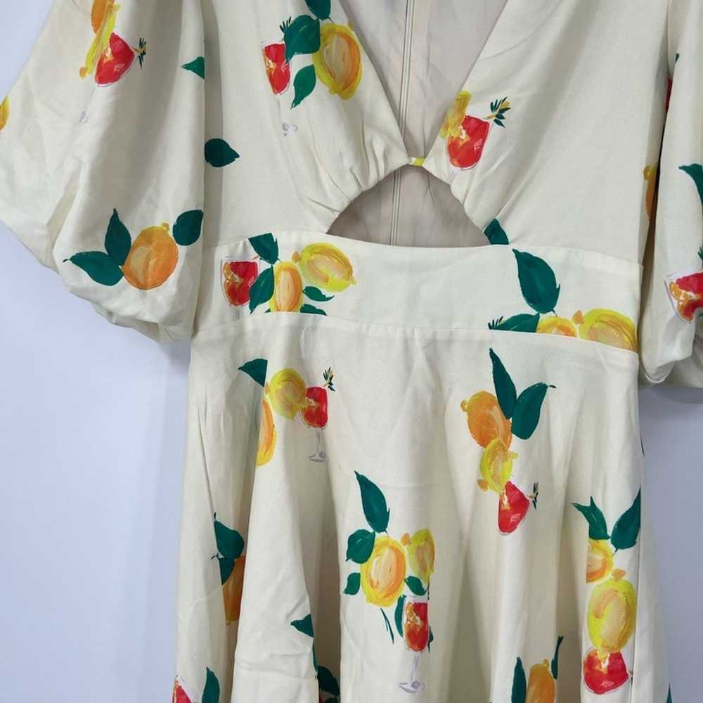 Runaway Mikaela Mini Dress in Lemon & Drink Print - image 3