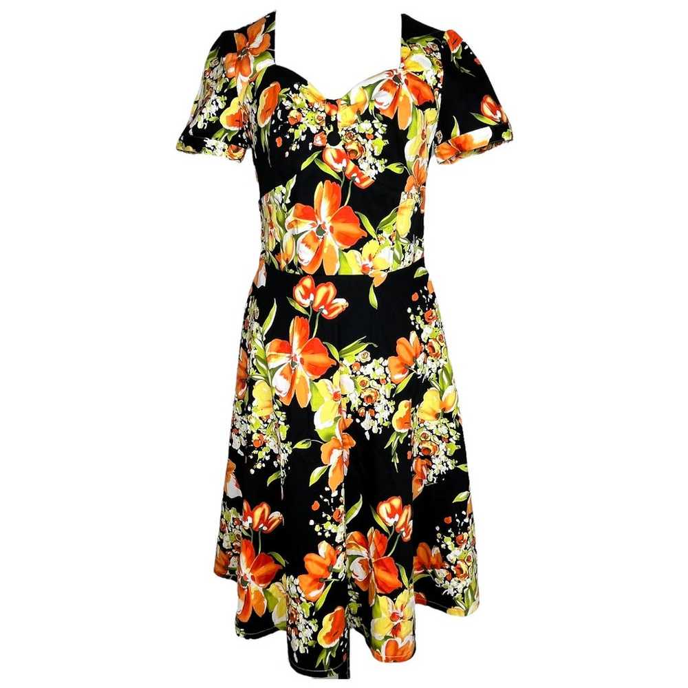 Voodoo Vixen Hibiscus Tropical Floral Print 50s V… - image 1