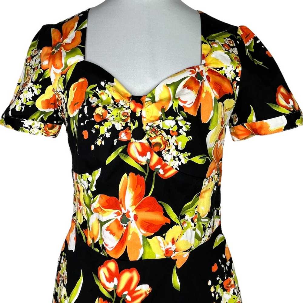 Voodoo Vixen Hibiscus Tropical Floral Print 50s V… - image 3