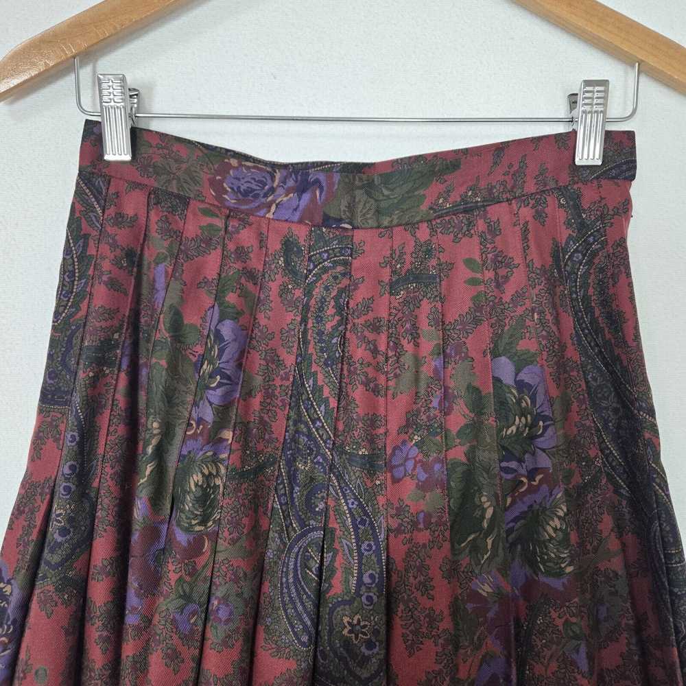 Vtg Saks Fifth Avenue Maxi Skirt Sz 8 Multi Paisl… - image 7