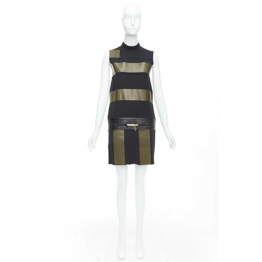 Celine Leather mid-length dress - image 9