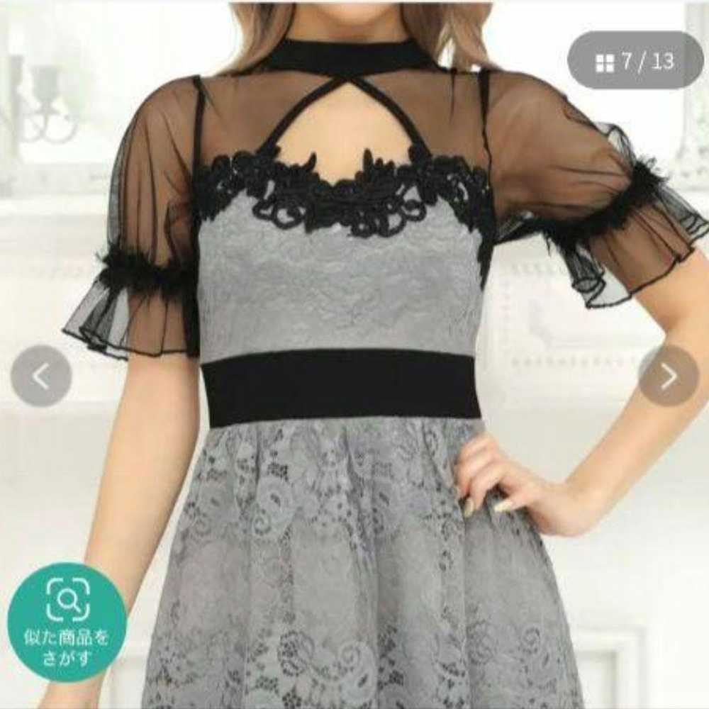 Dazzy Store Daisy Store Lace A-line Sheer M Black - image 10