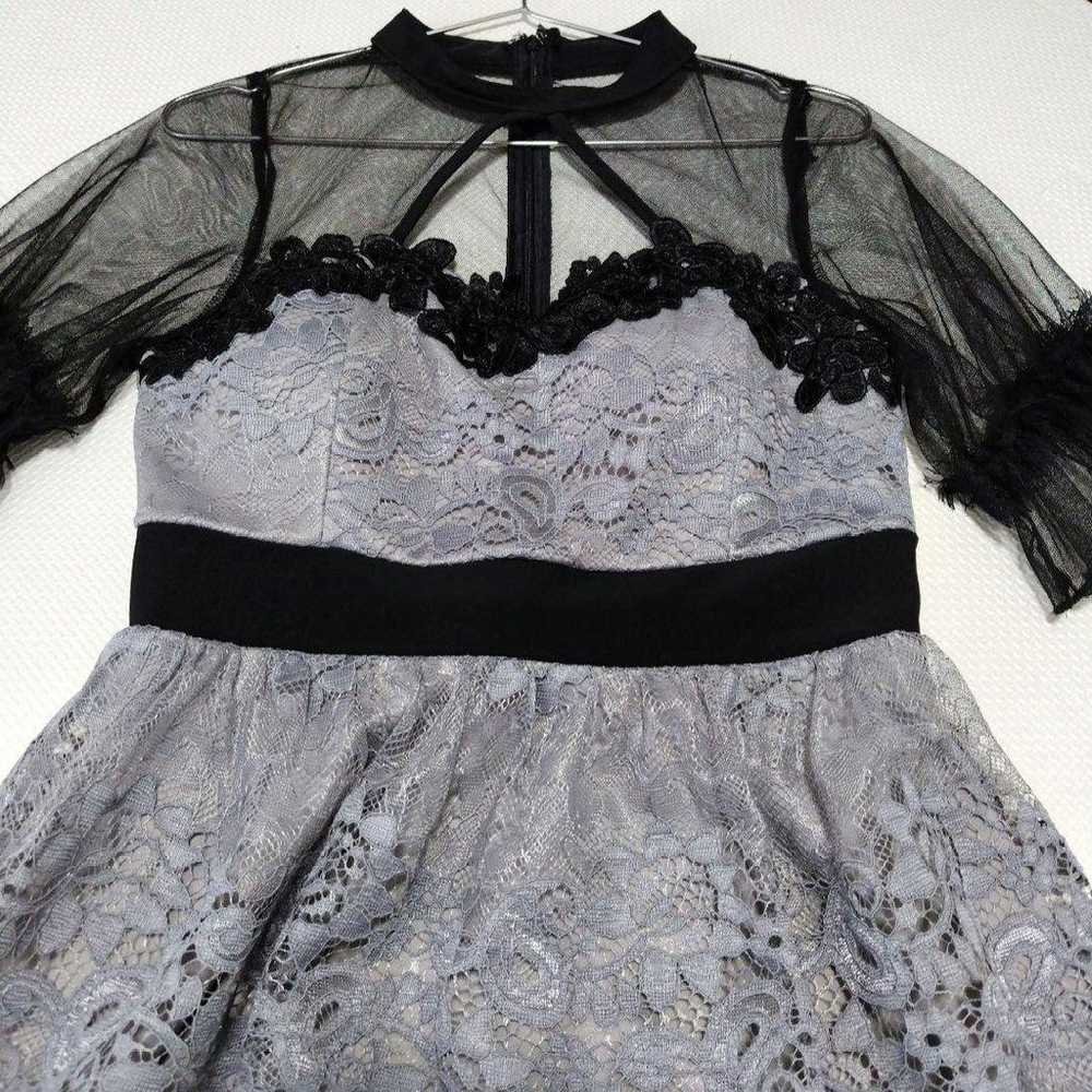 Dazzy Store Daisy Store Lace A-line Sheer M Black - image 3