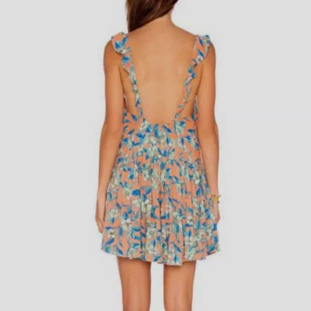 Free People Orange Dear You Backless Open Back Po… - image 3