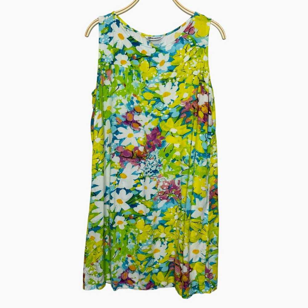 Jams World Floral Sleeveless Mini Dress Women Lar… - image 1