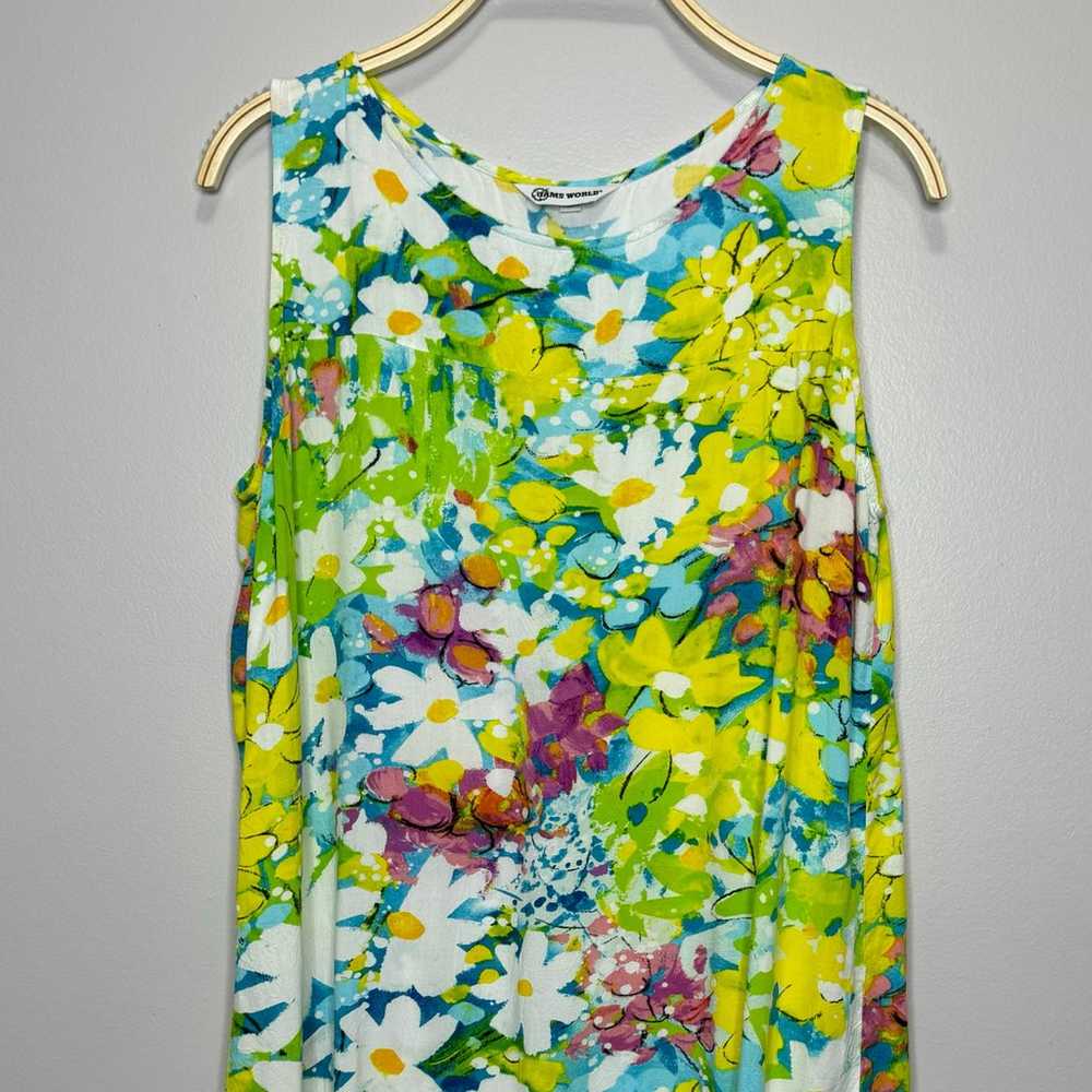 Jams World Floral Sleeveless Mini Dress Women Lar… - image 2