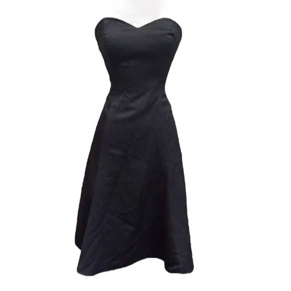 Alfred Angelo Black Satin Dress size 12 with Berr… - image 1