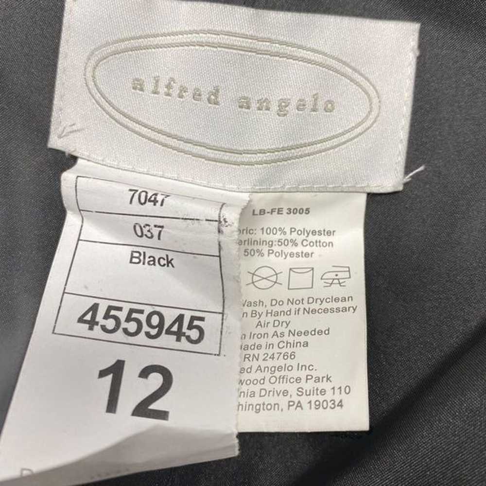 Alfred Angelo Black Satin Dress size 12 with Berr… - image 2