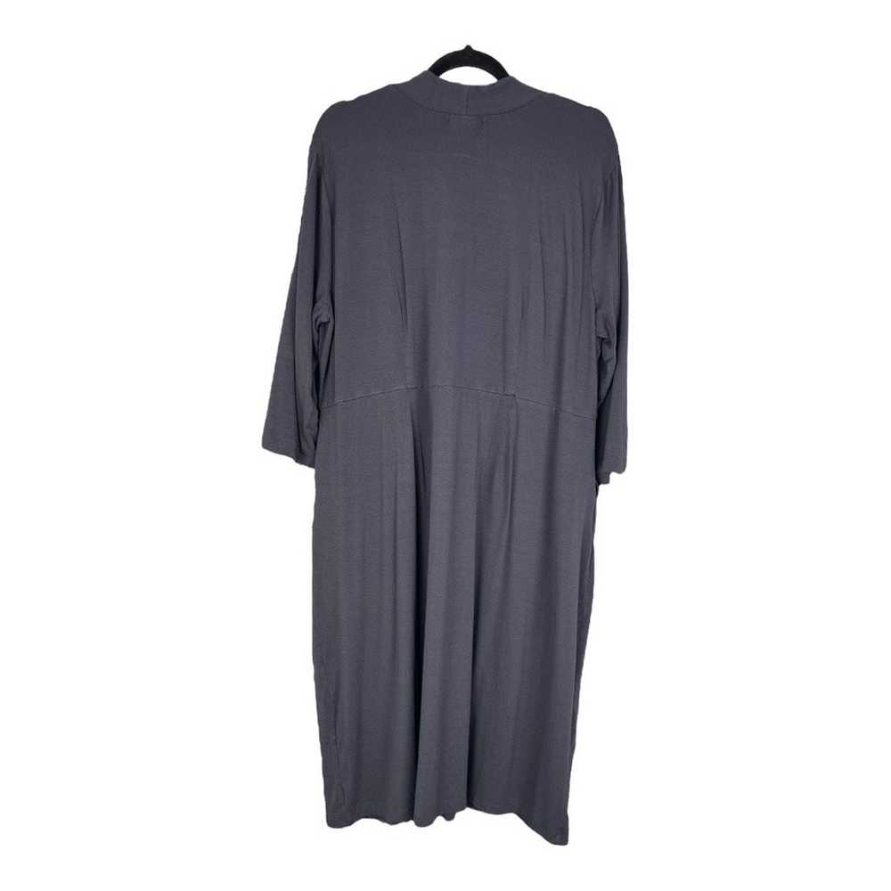 Habitat gray v-neck 3/4 sleeve dress with pockets - image 3