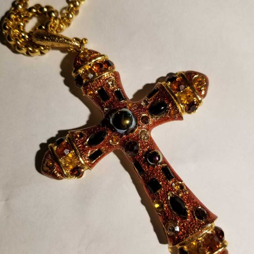 Vintage La Blanca gemstone cross - image 10