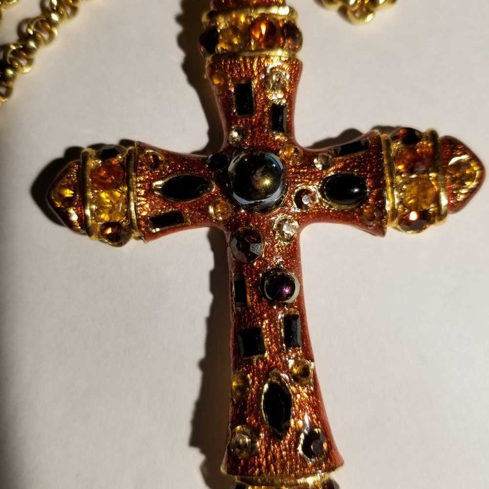 Vintage La Blanca gemstone cross - image 11