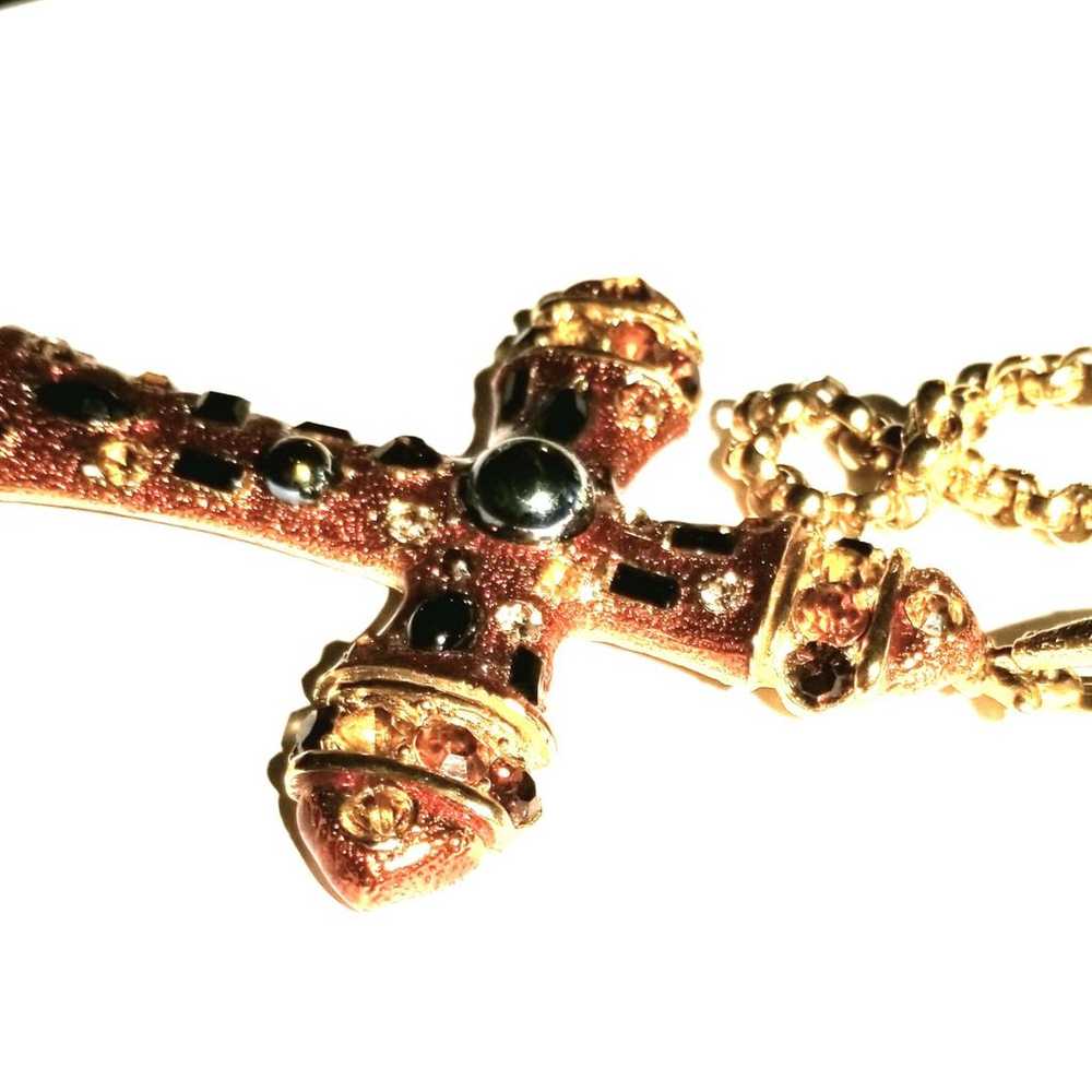 Vintage La Blanca gemstone cross - image 6