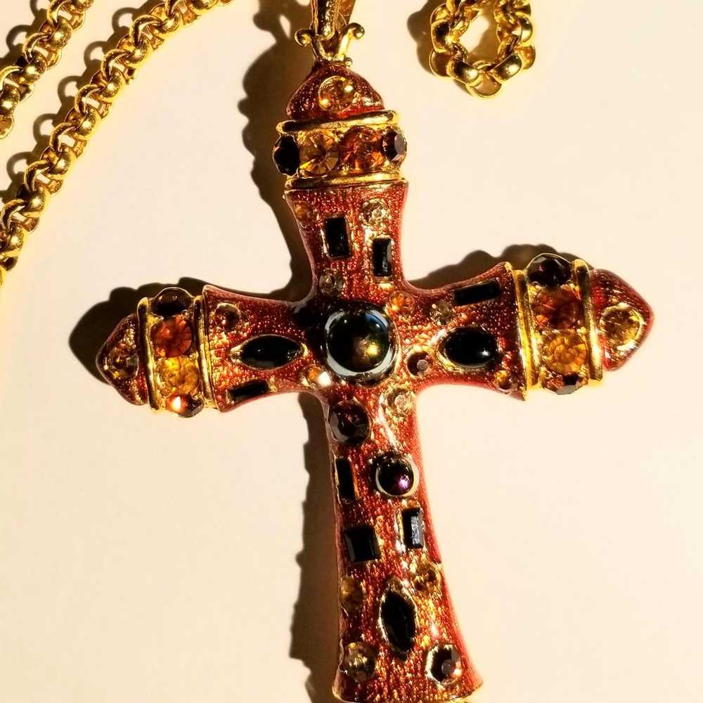 Vintage La Blanca gemstone cross - image 8