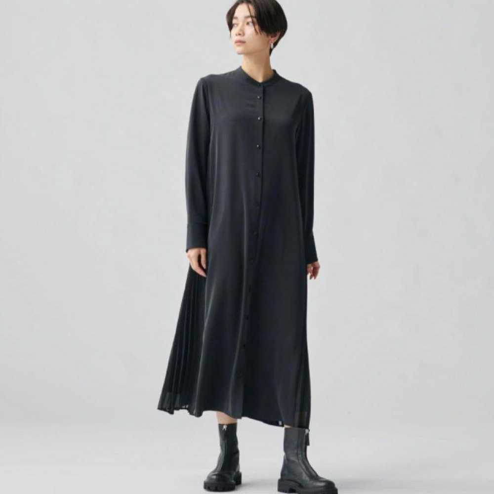 PLST Side Pleat Shirt Dress - image 2