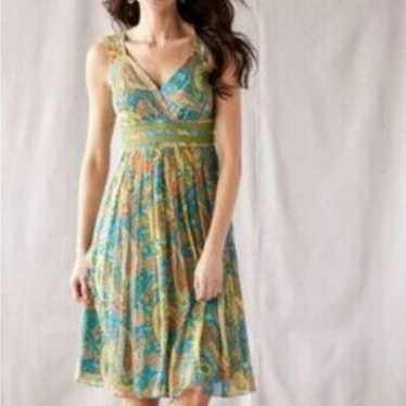 Sundance Catalog Sea Of Dreams Silk Dress size 8 … - image 1