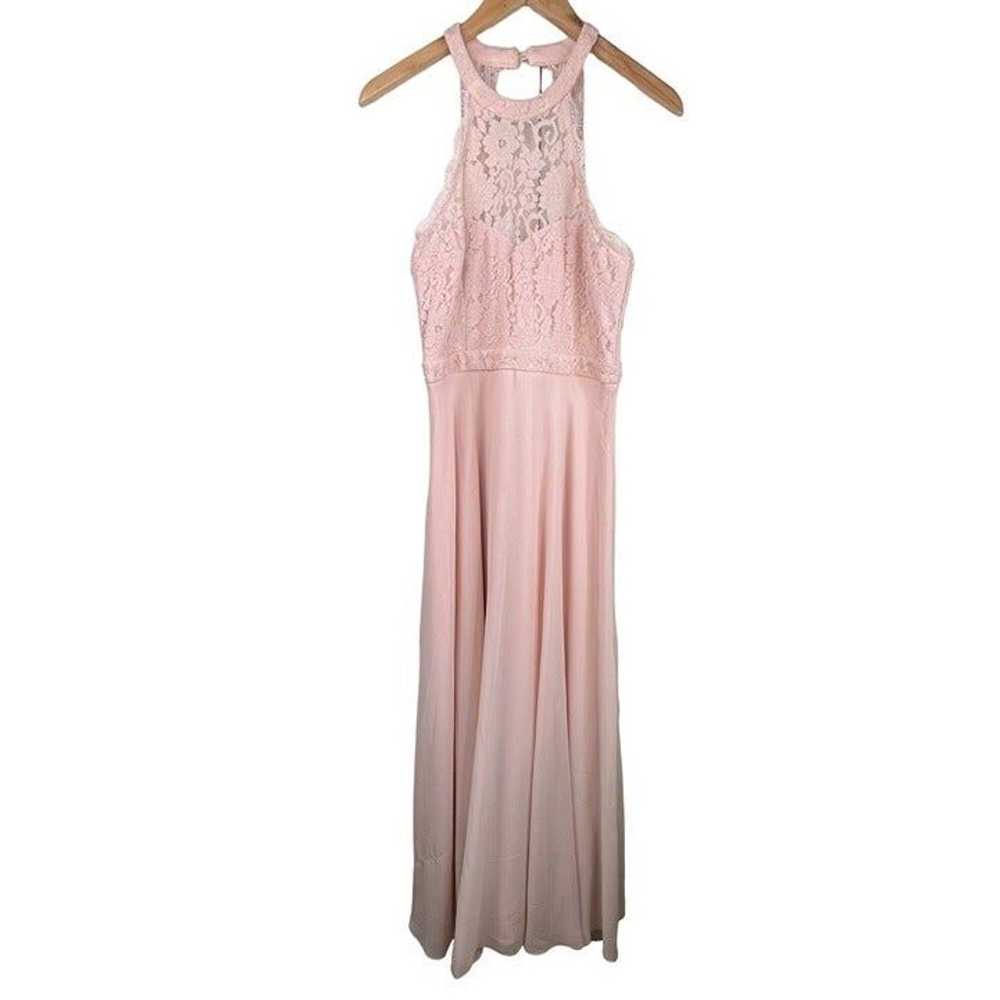 Lulus Dance All Evening Lace Maxi Dress Blush Pin… - image 4