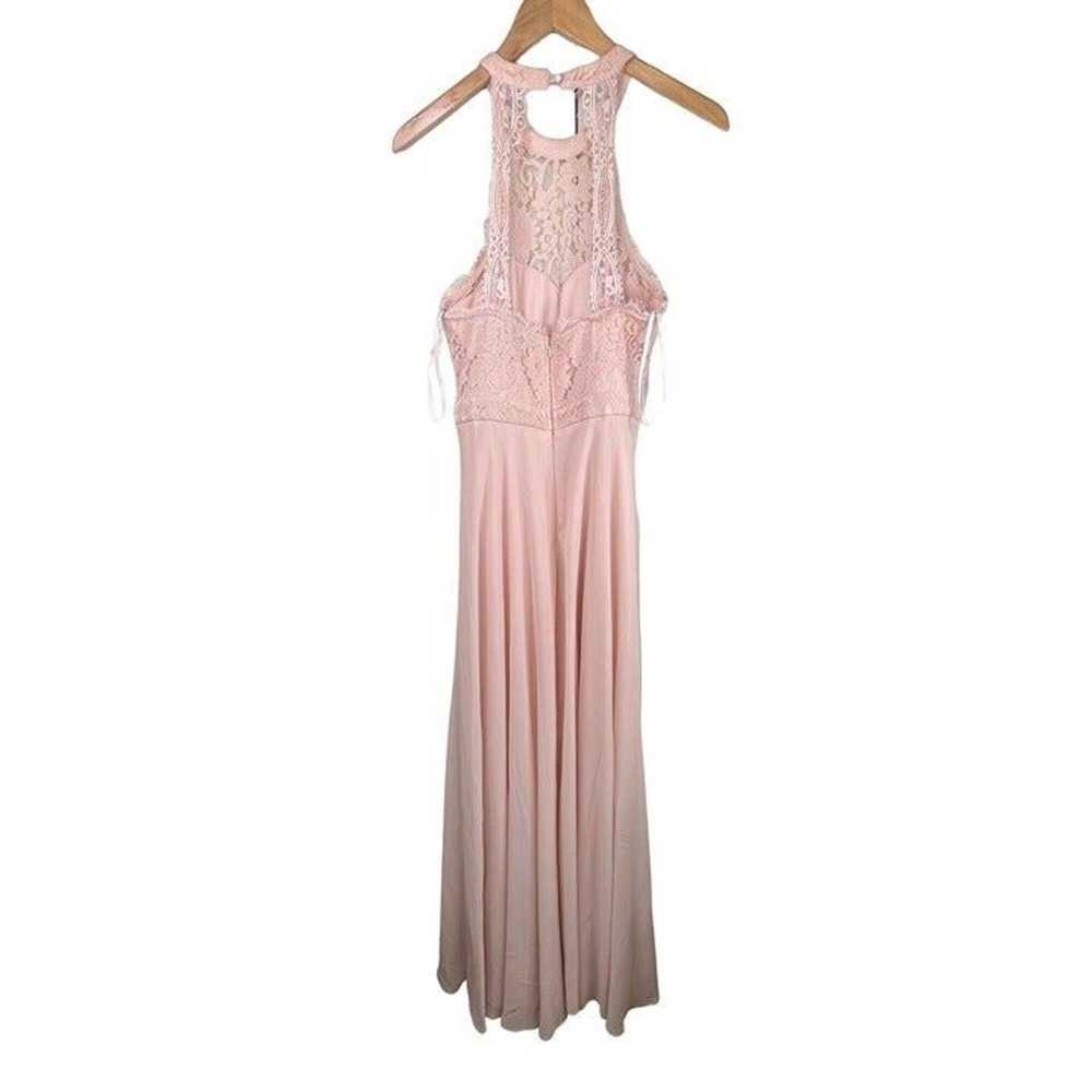 Lulus Dance All Evening Lace Maxi Dress Blush Pin… - image 5