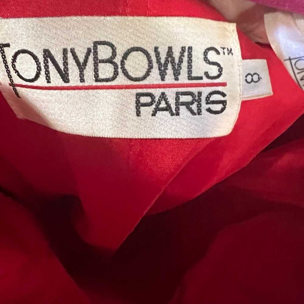 Tony Bowls Red Prom Pageant Evening Gown - Size 8… - image 3