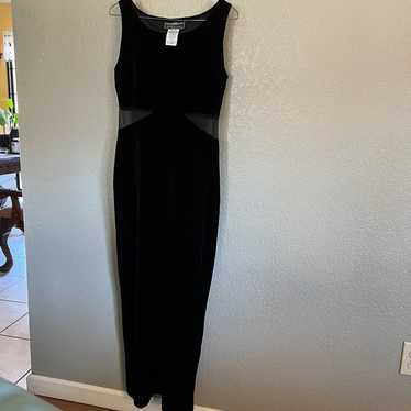 Molly Malloy Maxi Sz 8 Black Velvet Evening Dress