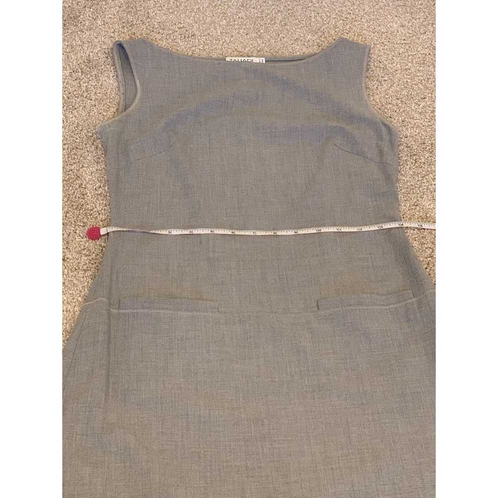 Tahari Womens Gray Sleeveless Suit Dress Light Si… - image 8