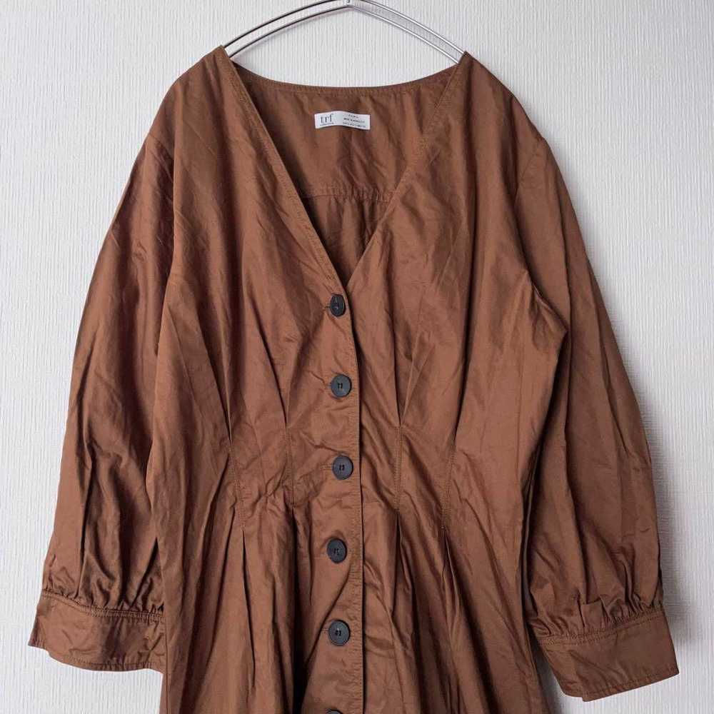 【Great Condition】ZARA Trench-style Long Shirt One… - image 3