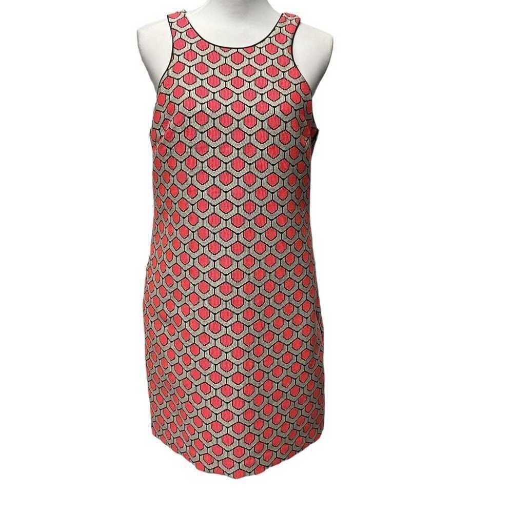 Trina Turk Mini Shift Dress Coral Pink Geometric … - image 2