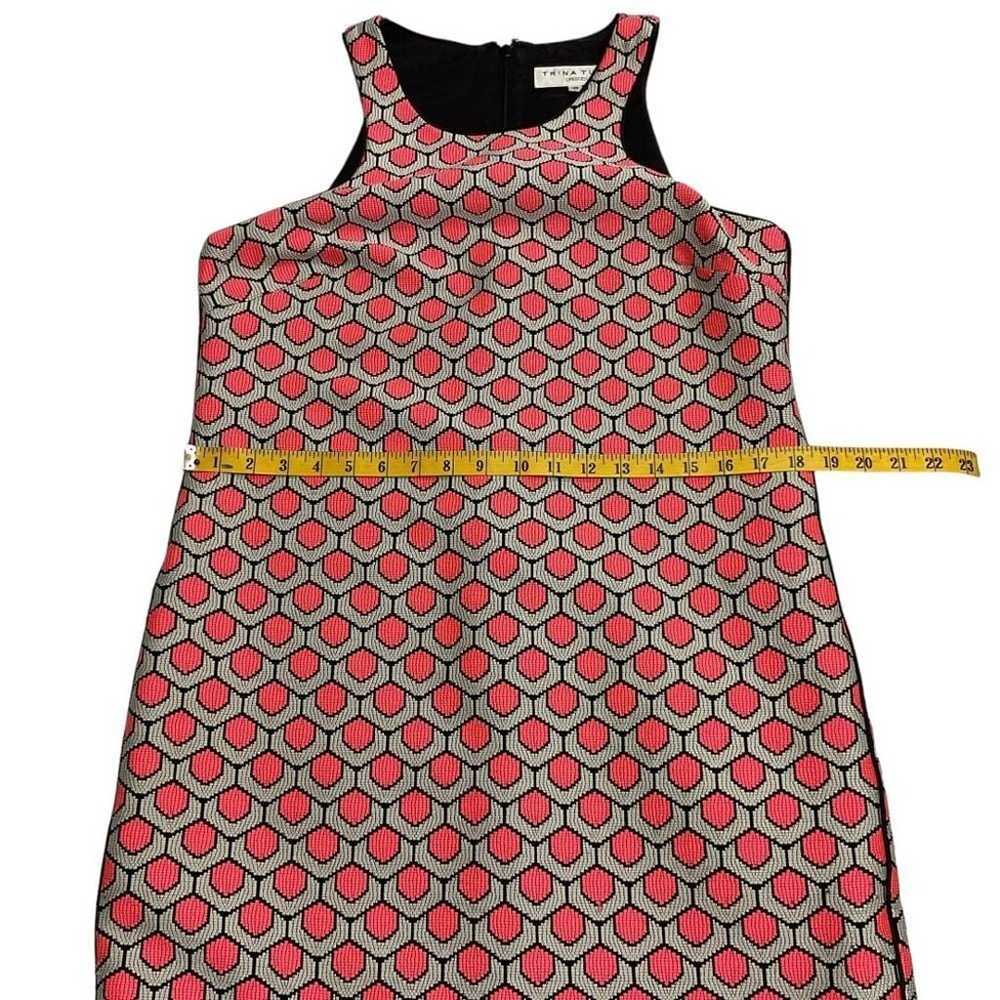 Trina Turk Mini Shift Dress Coral Pink Geometric … - image 8