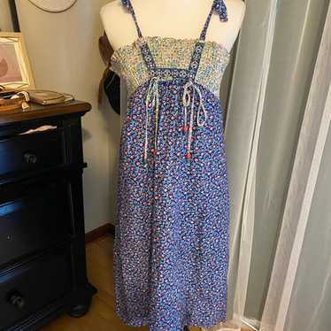 Stunning vintage 70’s prairie boho midi dress wit… - image 1