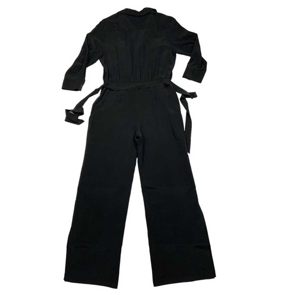 L'AGENCE Teddy Belted Washed Silk Jumpsuit 10 Bla… - image 10