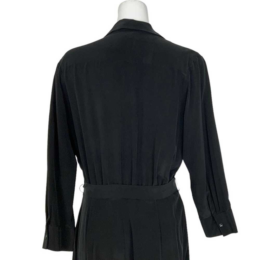 L'AGENCE Teddy Belted Washed Silk Jumpsuit 10 Bla… - image 7