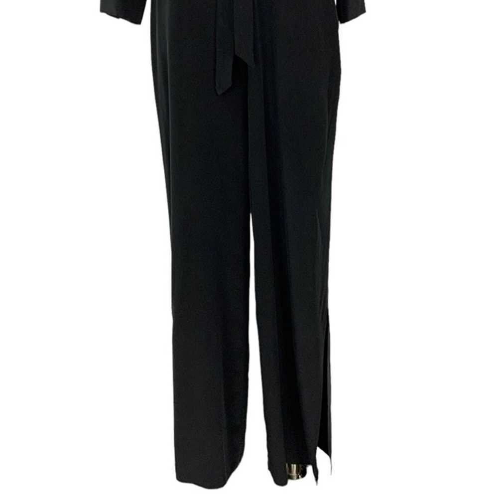 L'AGENCE Teddy Belted Washed Silk Jumpsuit 10 Bla… - image 8