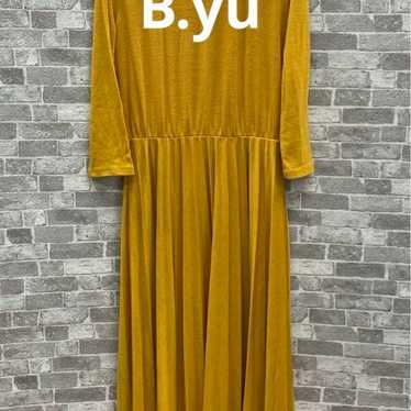 i550◯ Byu Italian-made mustard knit one-piece wit… - image 1