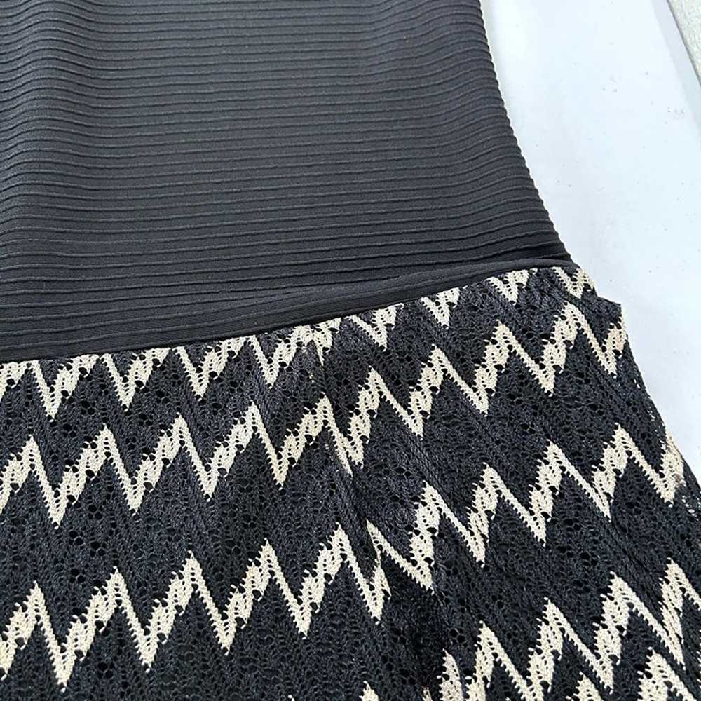 Joseph Ribkoff Dress Size 14 Black Chevron Print … - image 10